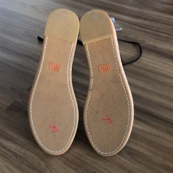 FRYE Miranda Gladiator Black Suede Cork Flat Sandals - Picture 11 of 11